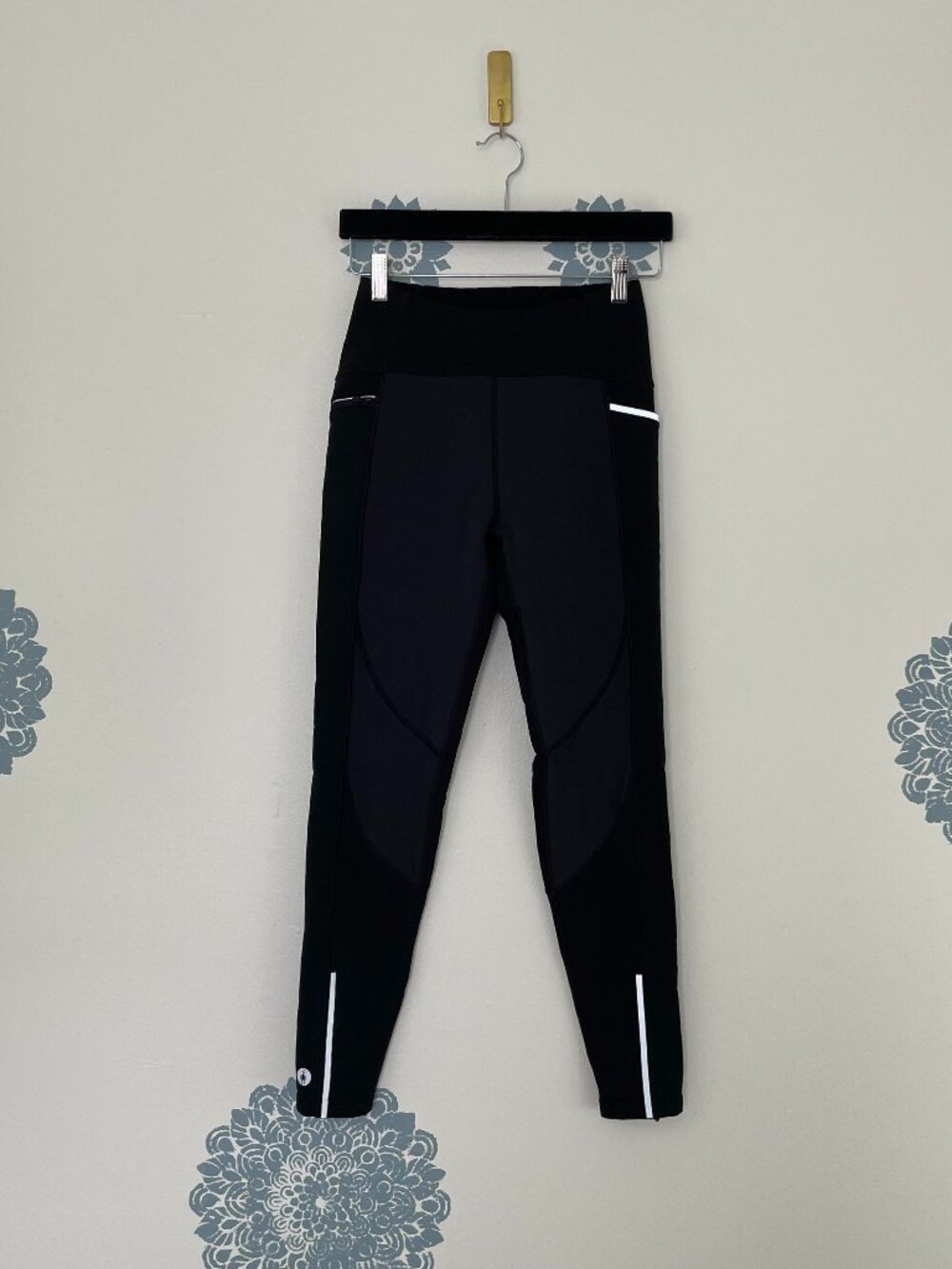 Smartwool Active Fleece Wind Tight Black Merino Wool Leggings Size Small